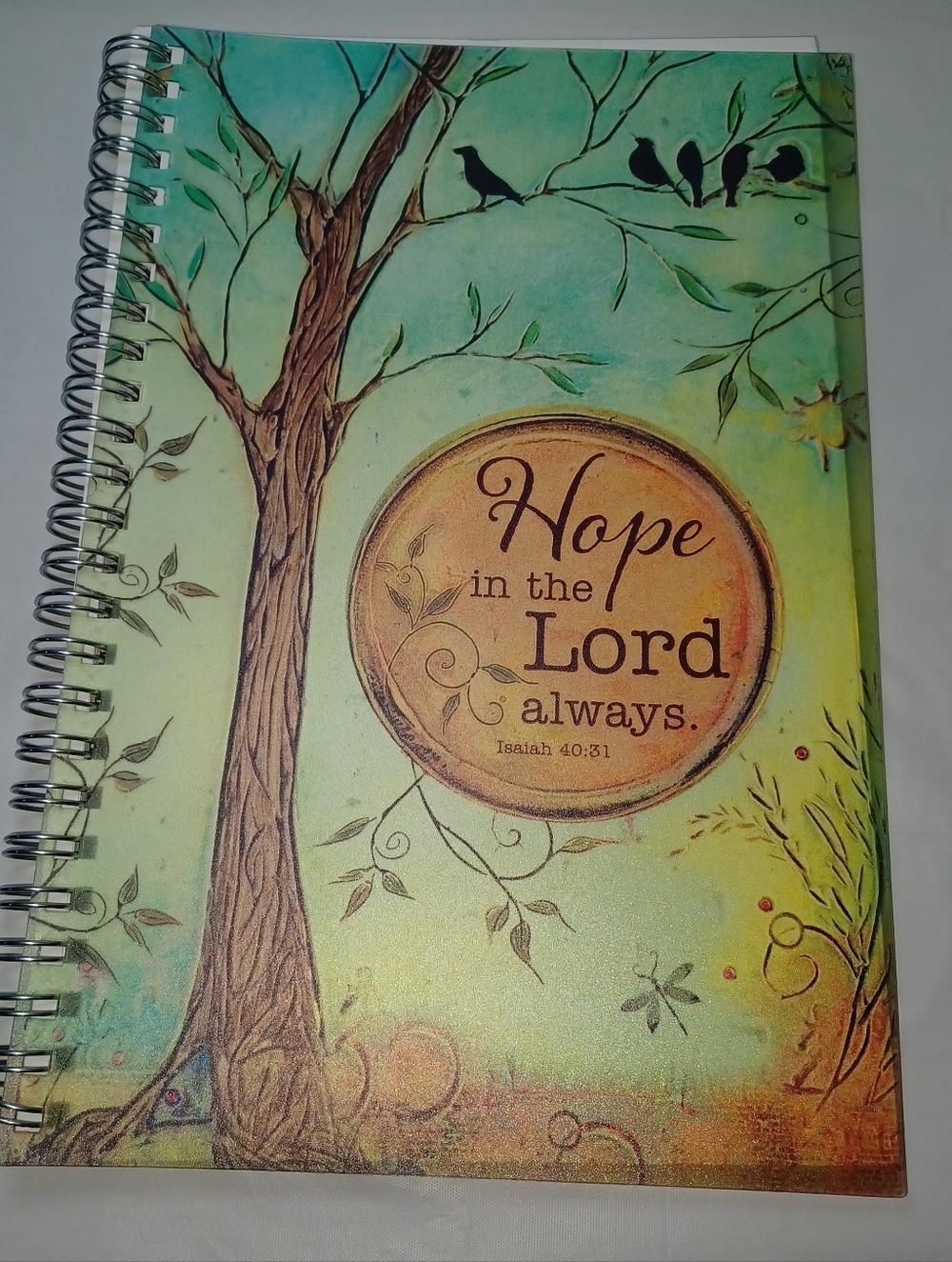 Spiral-Bound Inspirational 'Hope in the Lord' Notebook - Scripture Quotes On Pgs
